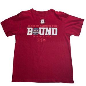 Adidas Alabama Crimson Tide 2012 Championship Game Bound Men Maroon tshirt Sz LG